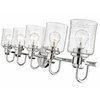 Z-Lite Kinsley 5 Light Vanity, Chrome And Clear Seeded 340-5V-CH